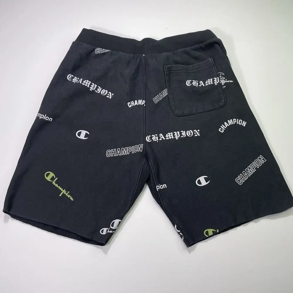 Champion Reverse Weave Shorts Men’s XL Scribble Cut Off All Over Print